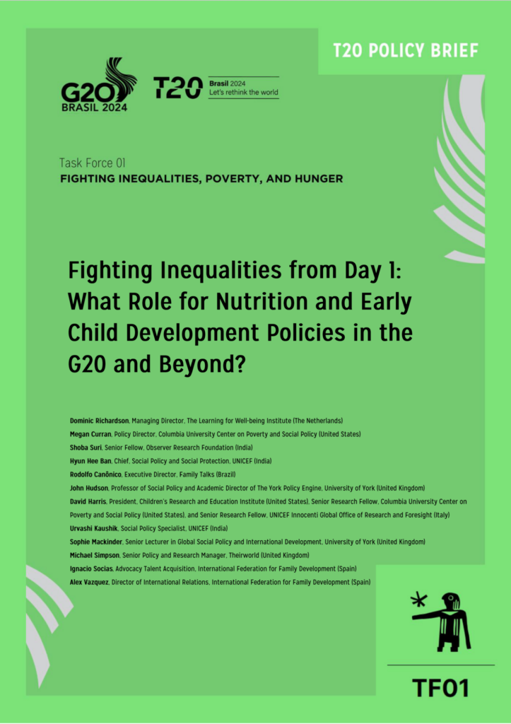 Learning for Well-Being Institute - Role for Nutrition and Early Child Development Policies in the G20 and Beyond